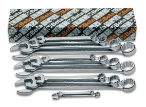 KOMPLET KLUCZY PŁASKO-OCZKOWYCH CALOWYCH 42AS, 1/4-1, 13 SZTUK , W KARTONIE, MODEL 42AS/13