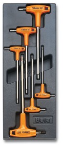 WKŁAD PROFILOWANY TWARDY Z ZESTAWEM 6 KLUCZY 96T, 2-6MM, MODEL 2424/T52