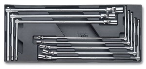 WKŁAD PROFILOWANY TWARDY Z ZESTAWEM 8 KLUCZY 952, 7-19MM, MODEL 2424/T63