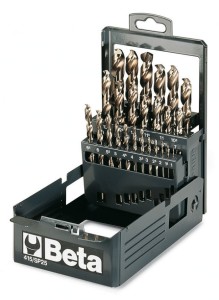 KOMPLET WIERTEŁ CYLINDRYCZNYCH KRÓTKICH SZLIFOWANYCH 415, HSS-Co 8%, KOBALTOWYCH, 1-13X0,25 MM, 49 SZTUK W PUDEŁKU METALOWYM, MODEL 415/SP49