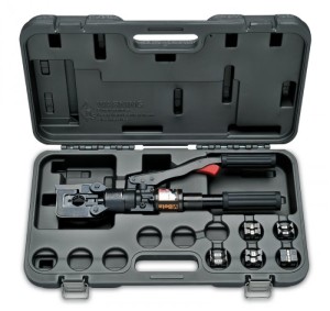 SZCZYPCE HYDRAULICZNE DO ZACISKANIA KOŃCÓWEK KABLOWYCH Z ZESTAWEM 5 SZCZĘK, W PUDEŁKU, MODEL 1609C/C5, 50-240MM2