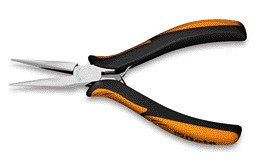 SZCZYPCE PÓŁOKRĄGŁE, DŁUGIE, DLA ELEKTRONIKÓW, RĘKOJEŚCI Z KOMPOZYTU DWUMATERIAŁOWEGO, MODEL 1177BM, 140MM