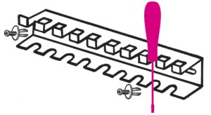 WIESZAK DO WKRĘTAKÓW, 11 PRZEGRÓD, Z DWOMA KOŁKAMI ZABEZPIECZAJĄCYMI VE1, MODEL 8888/SPG11