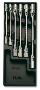 WKŁAD PROFILOWANY TWARDY Z ZESTAWEM 6 KLUCZY 80, 8-19MM, MODEL 2424/T79