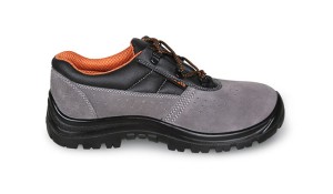 PÓŁBUTY BEZPIECZNE BASIC S1P ZAMSZOWE PERFOROWANE, PODNOSEK STALOWY, WKŁADKA ANTYPRZEBICIOWA Z WŁÓKNA KOMPOZYTOWEGO, MODEL 7246BK