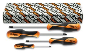 KOMPLET WKRĘTAKÓW KRZYŻOWYCH, BETAGRIP, PROFIL PHILLIPS 1262, PH0-3, 4 SZTUKI, W KARTONIE, MODEL 1262/S4