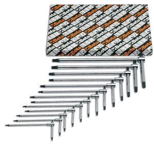 KOMPLET KLUCZY TRZPIENIOWYCH PROFIL TORX, TYPU T 951TX, T8-T50, 13 SZTUK, W KARTONIE, MODEL 951TX/S13