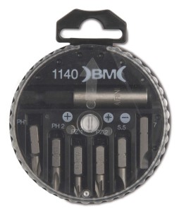 ZESTAW KOŃCÓWEK WKRĘTAKOWYCH 5,5X0,8-7X1,2 PH1 PH2 PZ1 PZ2 Z UCHWYTEM MAGNETYCZNYM 11401,  MODEL BM1140