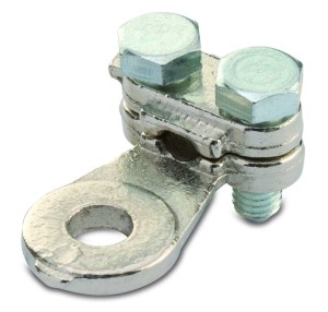 KOŃCÓWKA OCZKOWA DWUŚRUBOWA, MOSIĄDZ NIKLOWANY, 10/6, 10 MM2, ŚR6, 2XM5, OPAKOWANIE 100 SZTUK MODEL BM5140