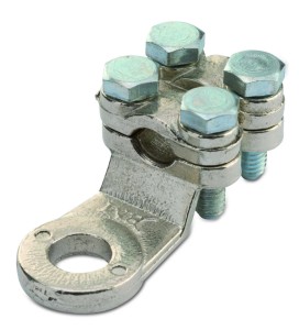KOŃCÓWKA OCZKOWA CZTEROŚRUBOWA, MOSIĄDZ NIKLOWANY, 75/13, 75 MM2, ŚR13, 4XM6, OPAKOWANIE 50 SZTUK MODEL BM5145