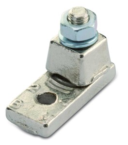 KOŃCÓWKA OCZKOWA JEDNOŚRUBOWA, MOSIĄDZ NIKLOWANY, 50/8, ZAKRES 35-50 MM2, ŚR8, M10, OPAKOWANIE 50 SZTUK MODEL BM5163