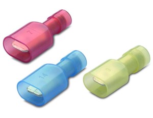 WSUWKA CAŁKOWICIE IZOLOWANA Z ANTYWIBRACYJNĄ TULEJKĄ MIEDZIANĄ, 2,5-6,3/0,8, NYLON 105DEGC, ZAKRES 1,5-2,5 MM2, NIEBIESKA, OPAKOWANIE 50 SZTUK MODEL BM80280