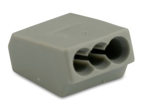 SZYBKOZŁĄCZKA 3X2,5, ZAKRES 0,75-2,5 MM2, SZARA, OPAKOWANIE 100 SZTUK MODEL BM803