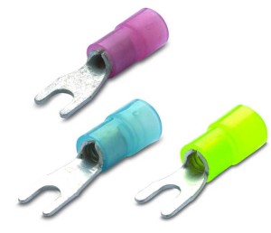 KOŃCÓWKA KABLOWA IZOLOWANA WIDEŁKOWA, 6/8, NYLON 105DEGC, ŻÓŁTA, ZAKRES 4-6 MM2, OPAKOWANIE 50 SZTUK MODEL BM80338
