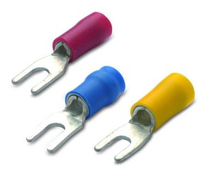 KOŃCÓWKA KABLOWA IZOLOWANA WIDEŁKOWA Z ANYWIBRACYJNĄ TULEJKĄ MIEDZIANĄ, 2,5/3, PVC, NIEBIESKA, ZAKRES 1,5-2,5 MM2, OPAKOWANIE 100 SZTUK MODEL BM90208