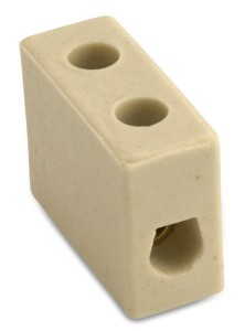KOSTKA ŁĄCZENIOWA CERAMICZNA, 2P, BIAŁA, STEATYT, 4 MM2, 450V, OPAKOWANIE 54 SZTUK MODEL BM9517