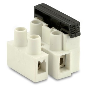LISTWA ZACISKOWA Z BEZPIECZNIKIEM, 2P, 2,5 M2, 450V, PA6.6,  Z OCHRONĄ PRZEWODU , OPAKOWANIE 100 SZTUK, MODEL BM972CS