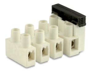 LISTWA ZACISKOWA Z BEZPIECZNIKIEM, 4P, 2,5 M2, 450V, PA6.6, OPAKOWANIE 100 SZTUK MODEL BM974
