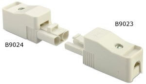 GNIAZDO SZYBKOZŁĄCZKI ELEKTRYCZNEJ, 2P, 2,5 MM2, BIAŁE, OBUDOWA BIAŁA, PA6.6, OPAKOWANIE 50 SZTUK MODEL BMB9024