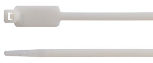 OPASKA KABLOWA, Z TABLICZKĄ OPISOWĄ WZDŁUŻNĄ, 190X4,8 MM, 13X27 MM, NATURALNA, OPAKOWANIE 100 SZTUK MODEL BMBT12248