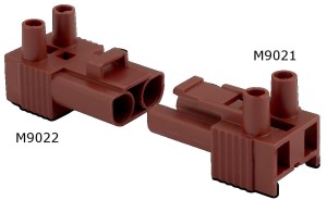 WTYK SZYBKOZŁĄCZKI ELEKTRYCZNEJ WZMOCNIONEJ, 2P, 2,5 MM2, BRĄZOWY, BEZ OBUDOWY, PA6.6+25% WŁÓKNO SZKLANE, OPAKOWANIE 100 SZTUK MODEL BMM9021