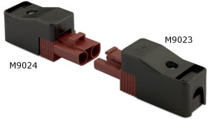WTYK SZYBKOZŁĄCZKI ELEKTRYCZNEJ WZMOCNIONEJ, 2P, 2,5 MM2, BRĄZOWY, OBUDOWA CZARNA, PA6.6+25% WŁÓKNO SZKLANE, OPAKOWANIE 50 SZTUK MODEL BMM9023