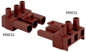 GNIAZDO SZYBKOZŁACZKI ELEKTRYCZNEJ WZMOCNIONE, 3P, 2,5 MM2, BRĄZOWE, BEZ OBUDOWY, PA6.6+25% WŁÓKNO SZKLANE, OPAKOWANIE 50 SZTUK MODEL BMM9032