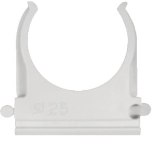 UCHWYT DO MOCOWANIA RUR, KLIPS, FS, ŚR40, ABS,  SZARY, SAMOGASNĄCY, OPAKOWANIE 25 SZTUK MODEL BMTPZFS40