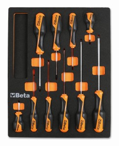 KOMPLET WKRĘTAKÓW 10SZT.W MIĘKKIM WKŁADZIE PROFILOWANYM, MODEL 2450/M209