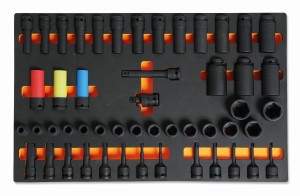 WKŁAD PROFILOWANY  NA ZESTAW NARZĘDZI 2450/M128, PUSTY, MODEL 2451/MV128