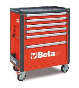 WÓZEK NARZĘDZIOWY C37 6 SZUFLADOWY CZERWONY, MODEL 3700/C37/6-R
