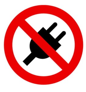 ZNAK ZAKAZU UŻYWANIA URZĄDZEŃ ELEKTRYCZNYCH, MODEL 7109D2