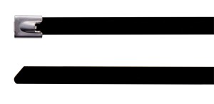 OPASKA KABLOWA STALOWA POWLEKANA, AISI304, 200X4,6, CZARNA, POLIESTER, SAMOBLOKUJĄCA, OPAKOWANIE 100 SZTUK MODEL BMSC2045