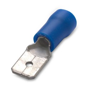 WSUWKA IZOLOWANA Z ANTYWIBRACYJNĄ TULEJKĄ MIEDZIANĄ, 2.5-6.3/0.8, PVC, ZAKRES 1.5-2.5 MM2, NIEBIESKA, OPAKOWANIE 25 SZTUK MODEL BM00280S