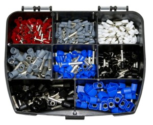 ZESTAW KOŃCÓWEK TULEJKOWYCH IZOLOWANYCH 370 SZTUK, MODEL 0601/370