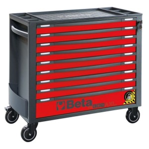 WÓZEK NARZĘDZIOWY RSC24AXL Z 9 SZUFLADAMI, KOLOR CZERWONY, MODEL 2400/RSC24AXL/9-R
