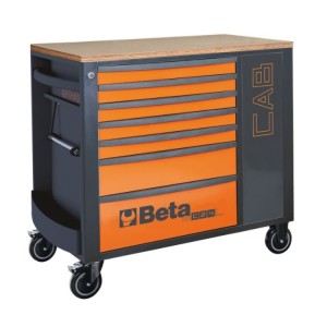 WÓZEK NARZĘDZIOWY RSC24L-CAB Z 7 SZUFLADAMI, KOLOR POMARAŃCZOWY, MODEL 2400/RSC24L-CAB/O
