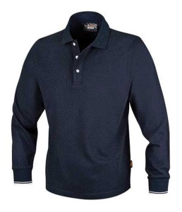 KOSZULKA POLO BAWEŁNIANA W KOLORZE GRANATOWYM, MODEL 7557BL