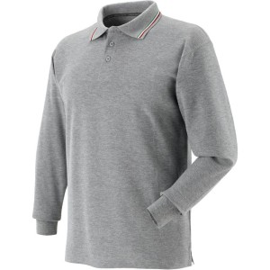 KOSZULKA POLO TRICOLOR SZARA