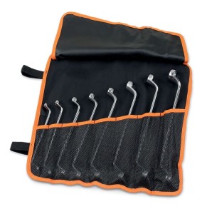 KOMPLET KLUCZY OCZKOWYCH DWUSTRONNYCH ODSADZONYCH 90, 6-22MM, 8 SZTUK, W POKROWCU, MODEL 90/B8N