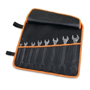 KOMPLET KLUCZY PŁASKICH DWUSTRONNYCH 55, 6-22MM, 8 SZTUK, W POKROWCU, MODEL 55/B8N