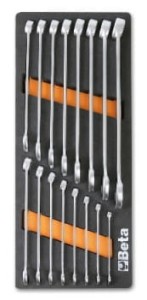 KOMPLET KLUCZY 16 SZT.W MIĘKKIM WKŁADZIE PROFILOWANYM, MODEL 2450/M05