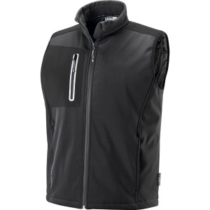 KAMIZELKA SOFTSHELL KIEL, Z WATOWANĄ PODSZEWKĄ, SZARO-CZARNA, MODEL 422009