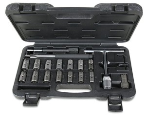 ZESTAW DO REGENERACJI GNIAZD WTRYSKIWACZY DIESLA, 19 ELEMENTÓW, W PUDEŁKU Z TWORZYWA SZTUCZNEGO, MODEL 960PI/C19