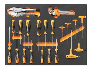 Zestaw 29 narzędzi w miękkim wkładzie profilowanym, model  2450/MB46