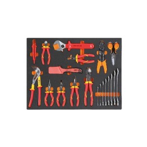 ZESTAW 20 SZTUK NARZĘDZI W MIĘKKIM WKŁADZIE PROFILOWANYM, MODEL 2450/MB64