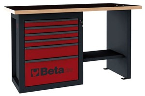 STÓŁ WARSZTATOWY C59C CZERWONY, MODEL 5900/C59C-R
