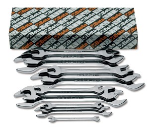 KOMPLET KLUCZY PŁASKICH DWUSTRONNYCH 55MP, 6-22MM, 8 SZTUK, W KARTONIE, MODEL 55MP/S8