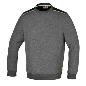 Bluza z okrągłym dekoltem, 240g/m2 Szara z czarnymi wstawkami, model 7642G