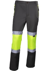 SPODNIE ROBOCZE SOFTSHELL HV, WZMOCNIONE MATERIAŁEM OXFORD, SZARO-CZARNE, MODEL VWJK425OG